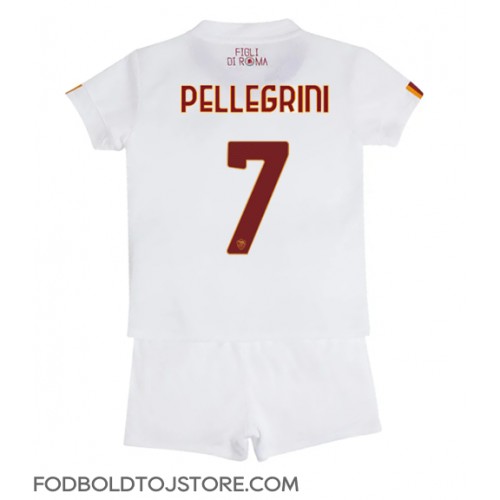 AS Roma Lorenzo Pellegrini #7 Udebanesæt Børn 2022-23 Kortærmet (+ Korte bukser)